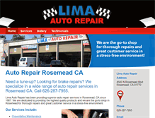 Tablet Screenshot of limaautorepair.com